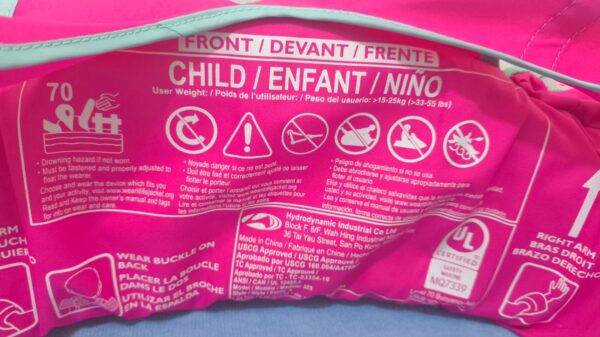 Chaleco salvavidas para niña de princesas