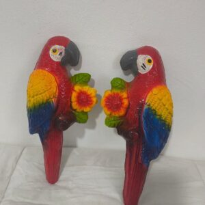 2026/06/1000281890.jpg Artesanías de barro decorativas de loritos de colores