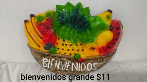 Decoración de frutas de bienvenidos pieza de barro