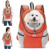 2026/06/1000294603.jpg MOCHILA PARA TRASPORTE DE MASCOTAS TRANSPIRABLE NARANJA marca: PETYFY