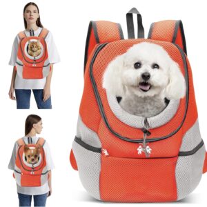 2026/06/1000294603.jpg MOCHILA PARA TRASPORTE DE MASCOTAS TRANSPIRABLE NARANJA marca: PETYFY