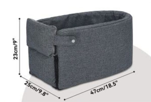Asiento de Coche para Mascotas para colocar en  reposabrazos.