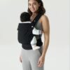 Portabebés Mochila ergonómico Canguro "Nest Blanche" (modelo Jacquard Magnolia / Margarita) Mezcla de Lino y Algodón Muy Suave.