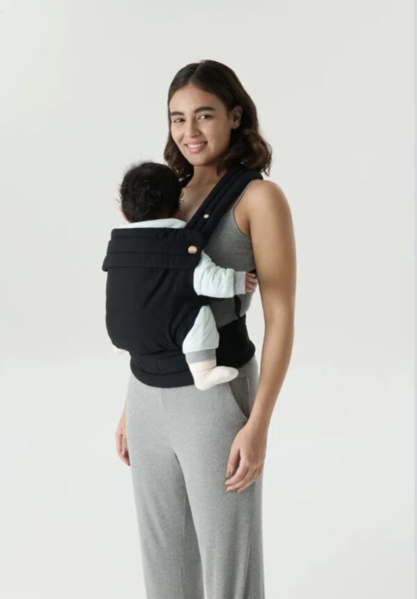 Portabebés Mochila ergonómico Canguro "Nest Blanche" (modelo Jacquard Magnolia / Margarita) Mezcla de Lino y Algodón Muy Suave.