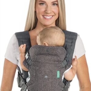 2026/09/1000367493.jpg Portabebés Mochila ergonómico Canguro convertible Infantino Flip 4 en 1 COLOR GRIS