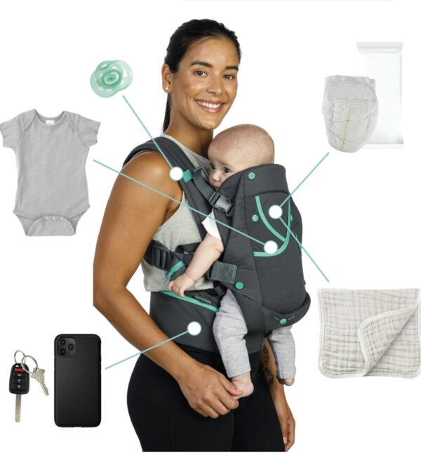 2026/09/1000368389.jpg Portabebés Mochila Canguro ergonómico Infantino Carry On Active en GRIS