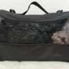 Bolso transportador de mascotas, porta mascotas en color negro.