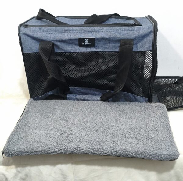 Transportador de viaje para mascotas bolso para mascotas porta mascotas X-ZONE PET en color azul.