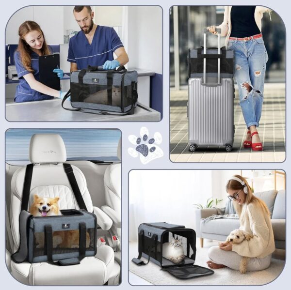 Transportador de viaje para mascotas bolso para mascotas porta mascotas X-ZONE PET en color azul.