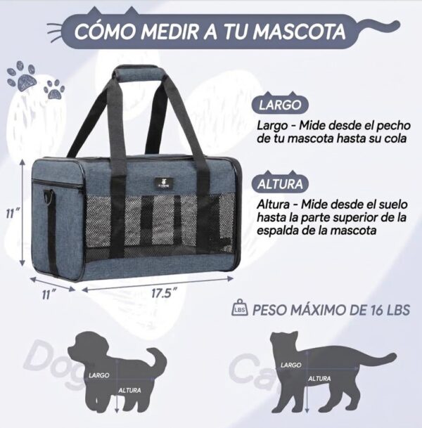 Transportador de viaje para mascotas bolso para mascotas porta mascotas X-ZONE PET en color azul.