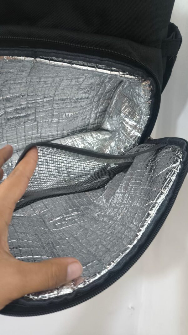 mochila y pañalera  portátil y almuerzo de Matein