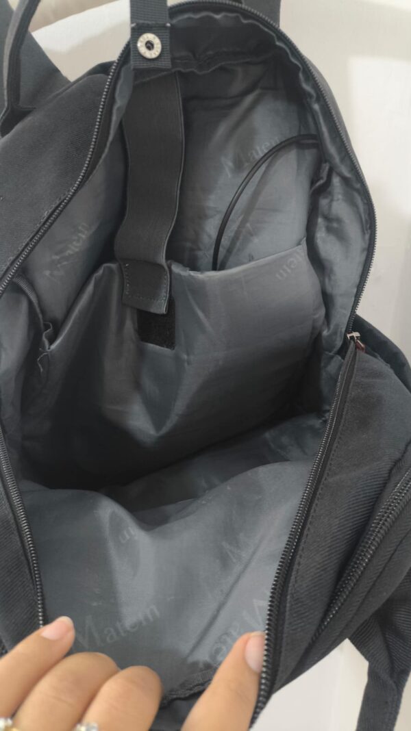 mochila y pañalera  portátil y almuerzo de Matein
