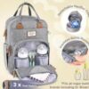 práctica mochila pañalera para pañales gris de la marca RUVALINO