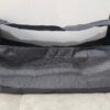 2026/10/1000786663.jpg mochila pañalera multifuncional de color gris melange con detalles dorados y cambiador portatil